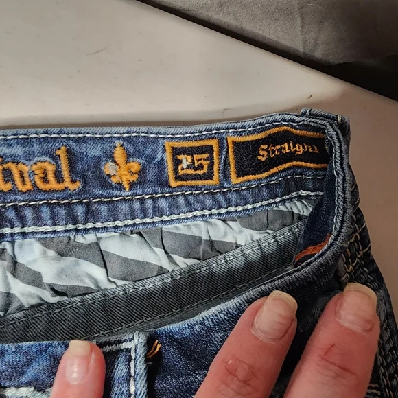 Rock Revival Women's Boot Cut Jeans with Embellished Pockets Size 25 - Picture 6 of 9